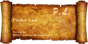Peska Lea névjegykártya